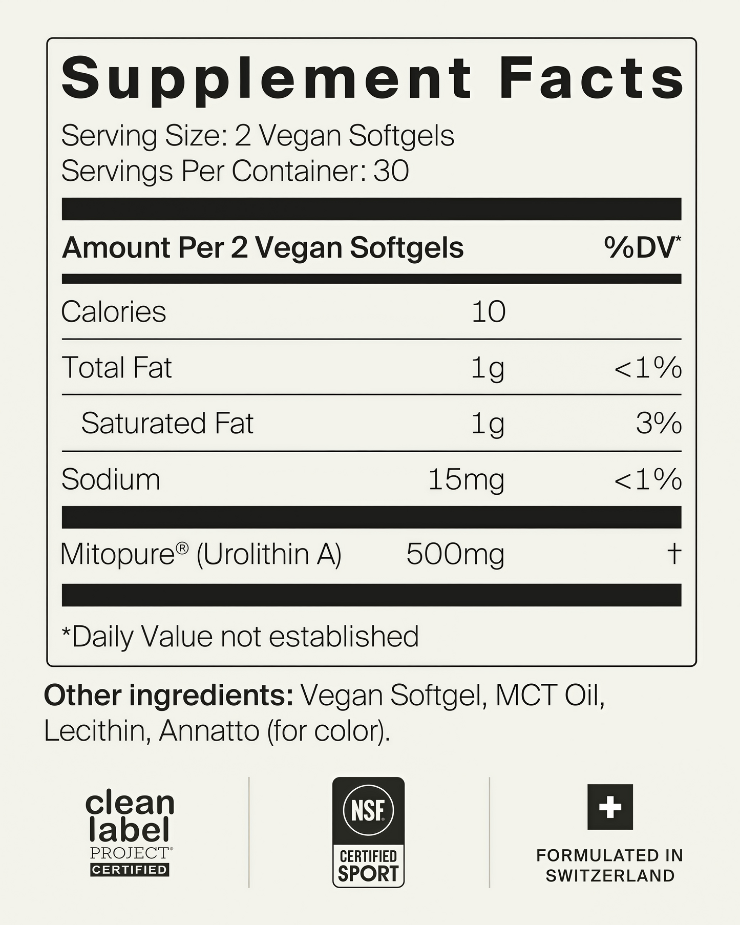 Mitopure Softgels Urolithin A